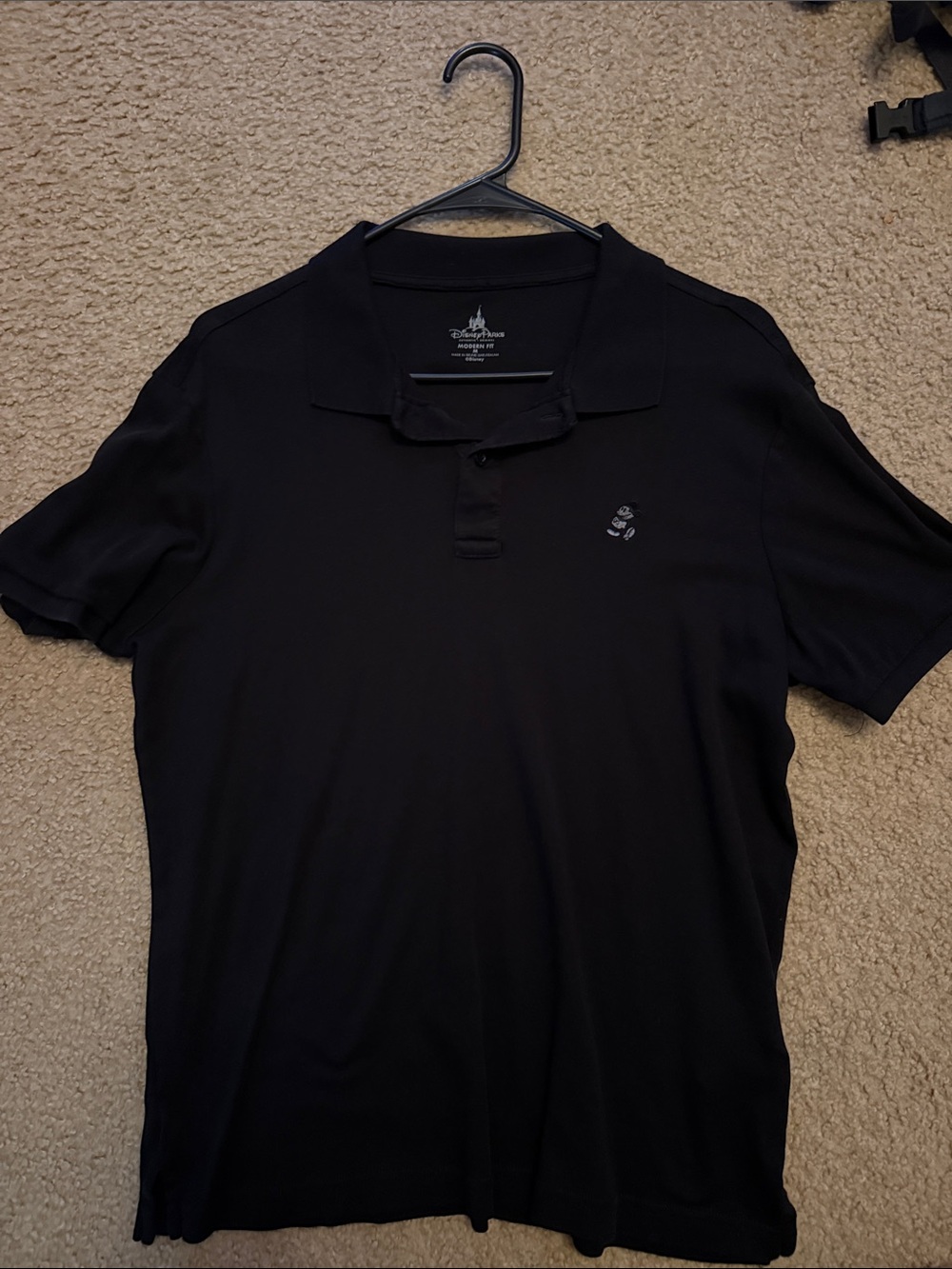 Disney Parks Black Short-Sleeve Polo Shirt - Classic Men’s Style